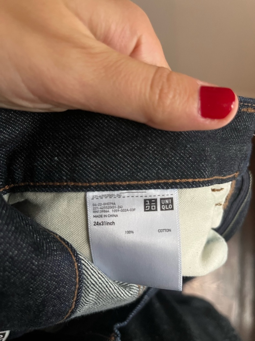 Uniqlo Wide Leg Dark Blue Women's Jeans 24x31 - Picture 6 of 7